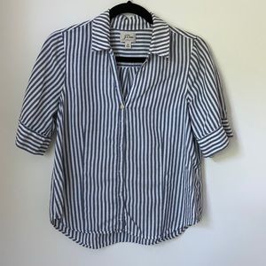 JCrew Striped Boxy Button down